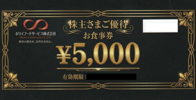 ホリイフードサービス　 株主優待お食事券　隠れ菴　忍家/常陸之國　もんどころ/ 赤から/牛タンうま囲　格安販売のチケットセンター